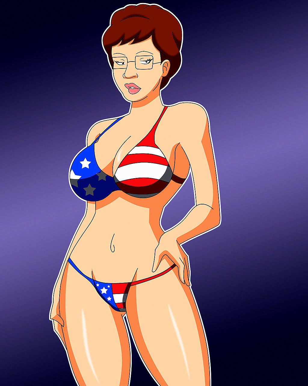 american_flag_bikini bikini breasts cleavage king_of_the_hill peggy_hill tagme