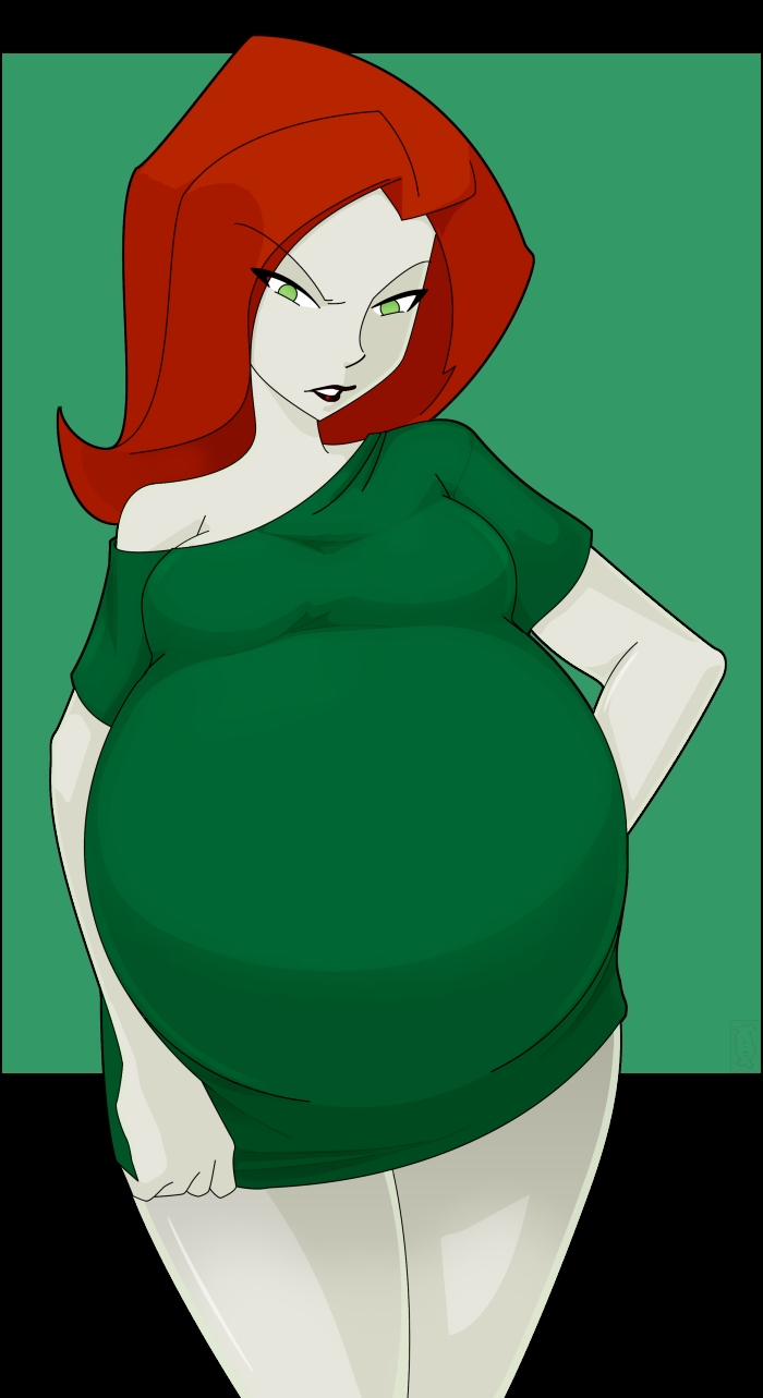 batman_(series) big_breasts breasts dc dc_comics green_eyes poison_ivy pregnant red_hair