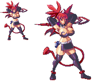 big_breasts big_breasts bimbo bitch breasts casetermk disgaea disgaea_1 etna gigantic_breasts happy huge_breasts huge_thighs nippon_ichi_software pixel_art red_hair skimpy_clothes slut smug stockings succubus thick_thighs thighs unnoticeableperson whore