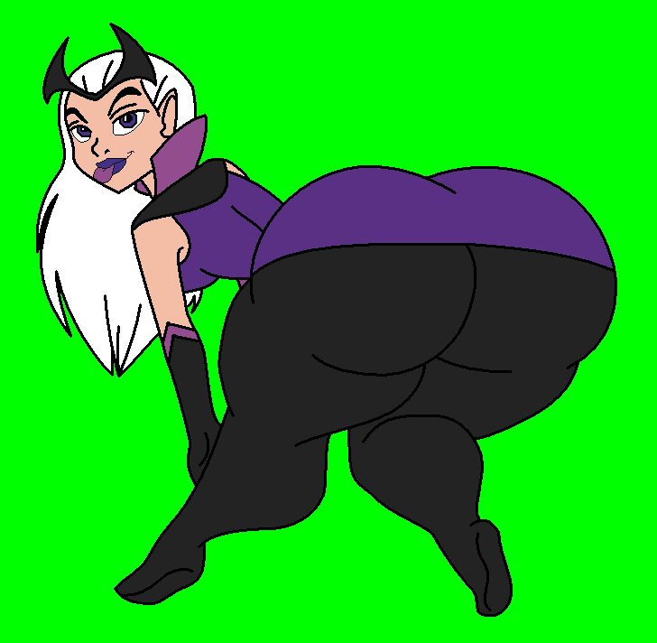 1girl ass ben_10 charmcaster clothed female female_only hair huge_ass silver_hair solo teasing wide_hips witch