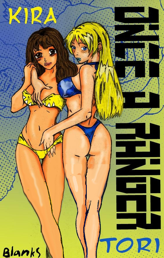 2girls bikini bra breasts cleavage kira_ford legs multiple_girls panties power_rangers swimsuit tori_hanson
