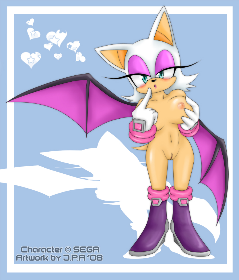 animal_ears bat_wings boots breasts furry gloves large_breasts nipples nude pussy rouge_the_bat sega sonic sonic_the_hedgehog steel_tigerwolf uncensored wings