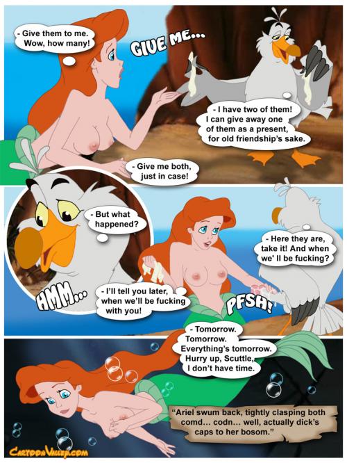 ariel_and_new_sex_technique cartoonvalley.com comic disney helg_(artist) princess_ariel scuttle seagull the_little_mermaid watermark web_address web_address_without_path