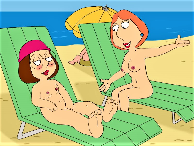 ass breasts erect_nipples family_guy glasses hat lois_griffin meg_griffin nude thighs