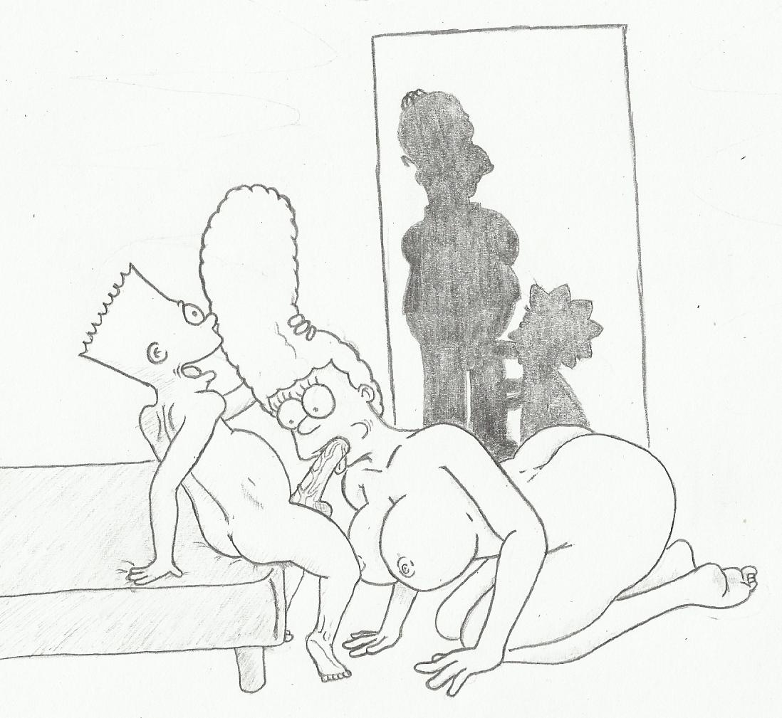 ass bart_simpson big_breasts breasts father_and_daughter homer_simpson incest kongen lisa_simpson marge_simpson mother_and_son silhouette the_simpsons