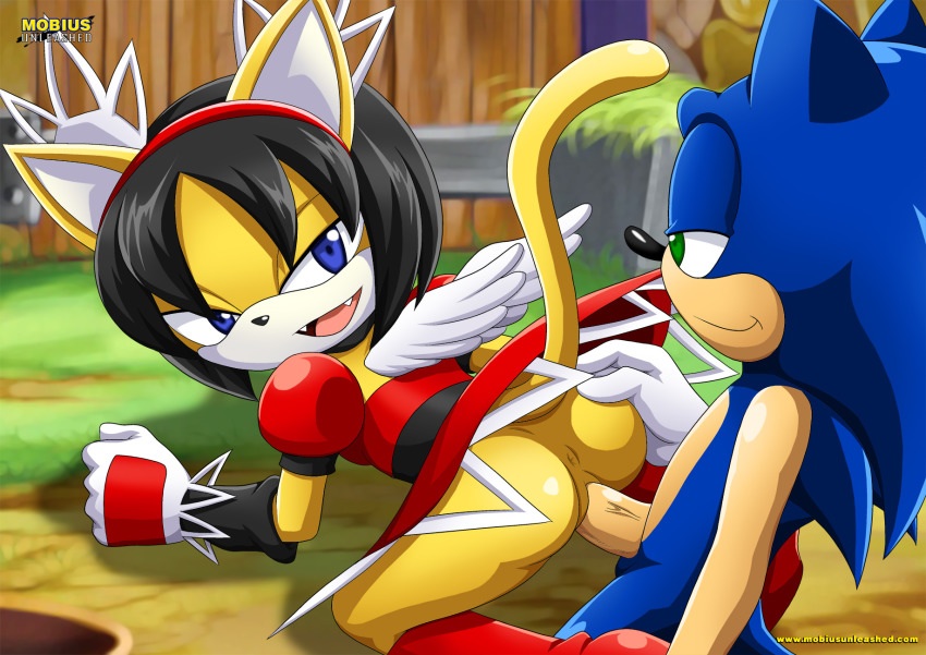 archie_comics bbmbbf cat clothed clothing feline female gloves hedgehog honey_the_cat male mobius_unleashed palcomix penetration sega sex sonic_(series) sonic_the_hedgehog sonic_the_hedgehog_(series) wings
