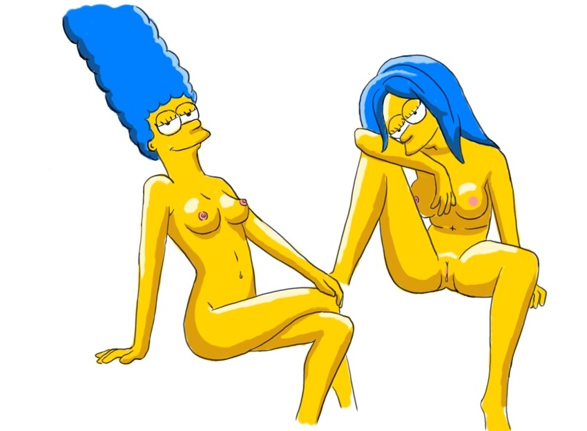 marge_simpson nude the_simpsons white_background yellow_skin