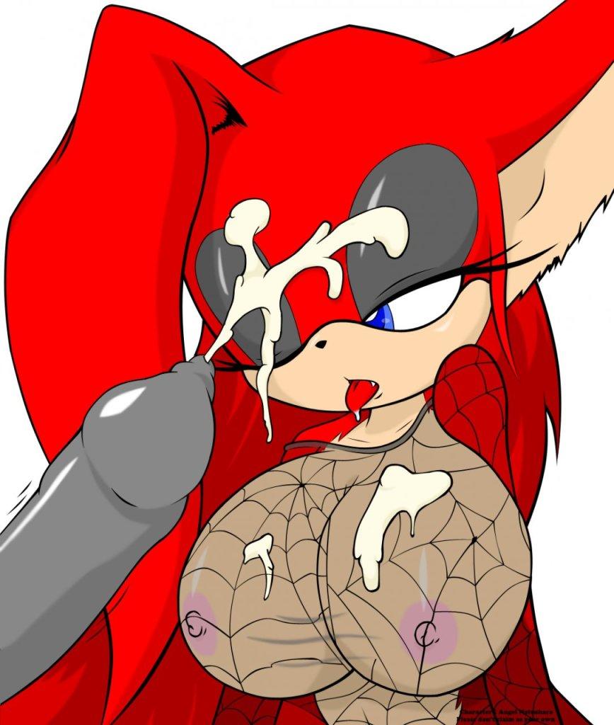 angel_the_cat angelthecatgirl big_breasts blue_eyes breasts clothing cobweb cum cum_on_breasts cum_on_face cumshot disembodied_penis erection female fishnet furry goth grey_penis male nipples orgasm original_character penis see-through sega shirt sonic_(series) sonic_fancharacter spider_web tongue tongue_out translucent uncut