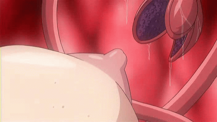 1girl animated big_breasts blue_eyes breast_sucking breasts close-up female gif huge_breasts in'youchuu inyouchuu long_hair lowres nipple_suck nipples nude shiratori_mikoto solo tentacle