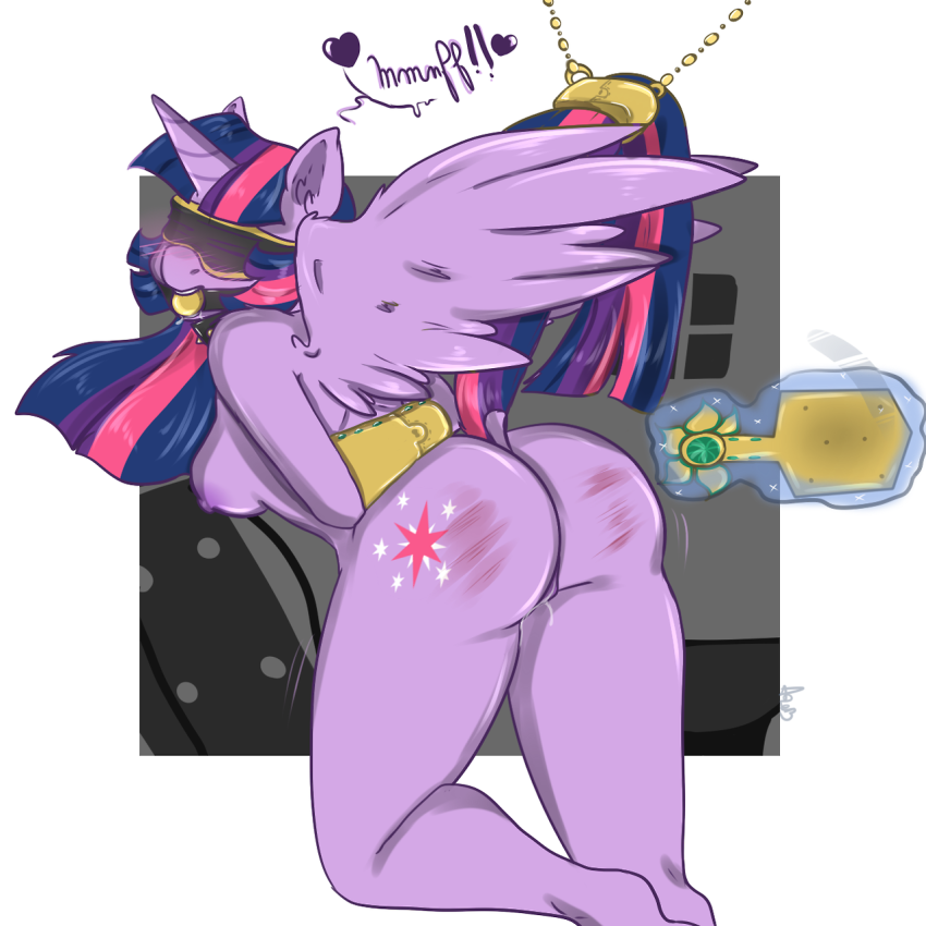 1girl anthro ass friendship_is_magic my_little_pony paddle spanking tail twilight_sparkle