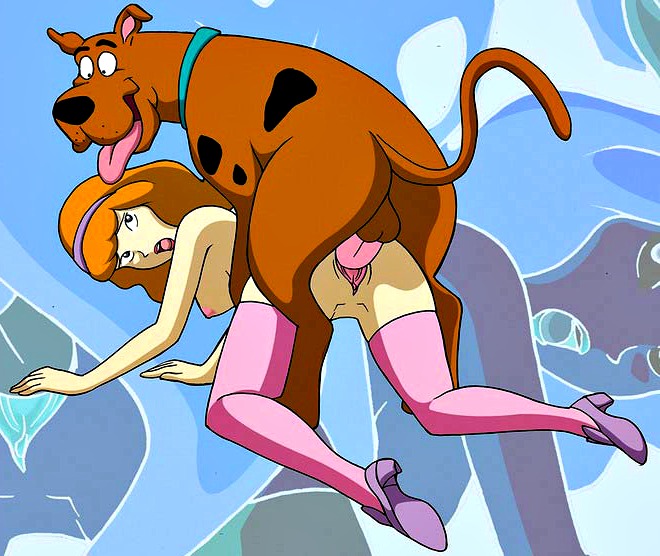 beastiality breasts daphne_blake dog doggy_position hairband on_all_fours penetration red_hair redhead scooby scooby-doo sex shoes stockings