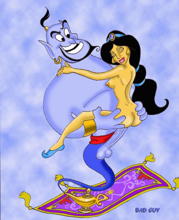 aladdin_(series) bad_guy_(artist) disney genie genie_(aladdin) magic_carpet magic_lamp princess_jasmine tagme