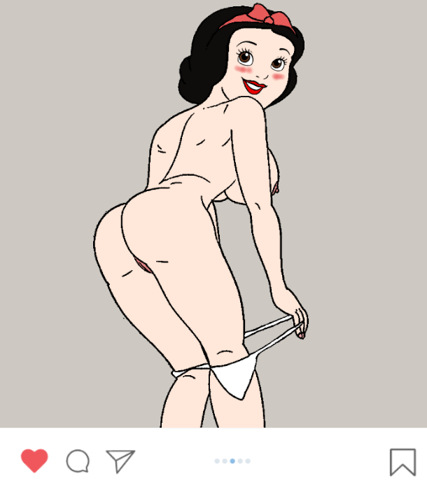 1girl anus asian ass black_eyes brown_eyes disney female_only instagram nude_female picture princess_snow_white pussy smiling_at_viewer snow_white_and_the_seven_dwarfs social_media white_teeth