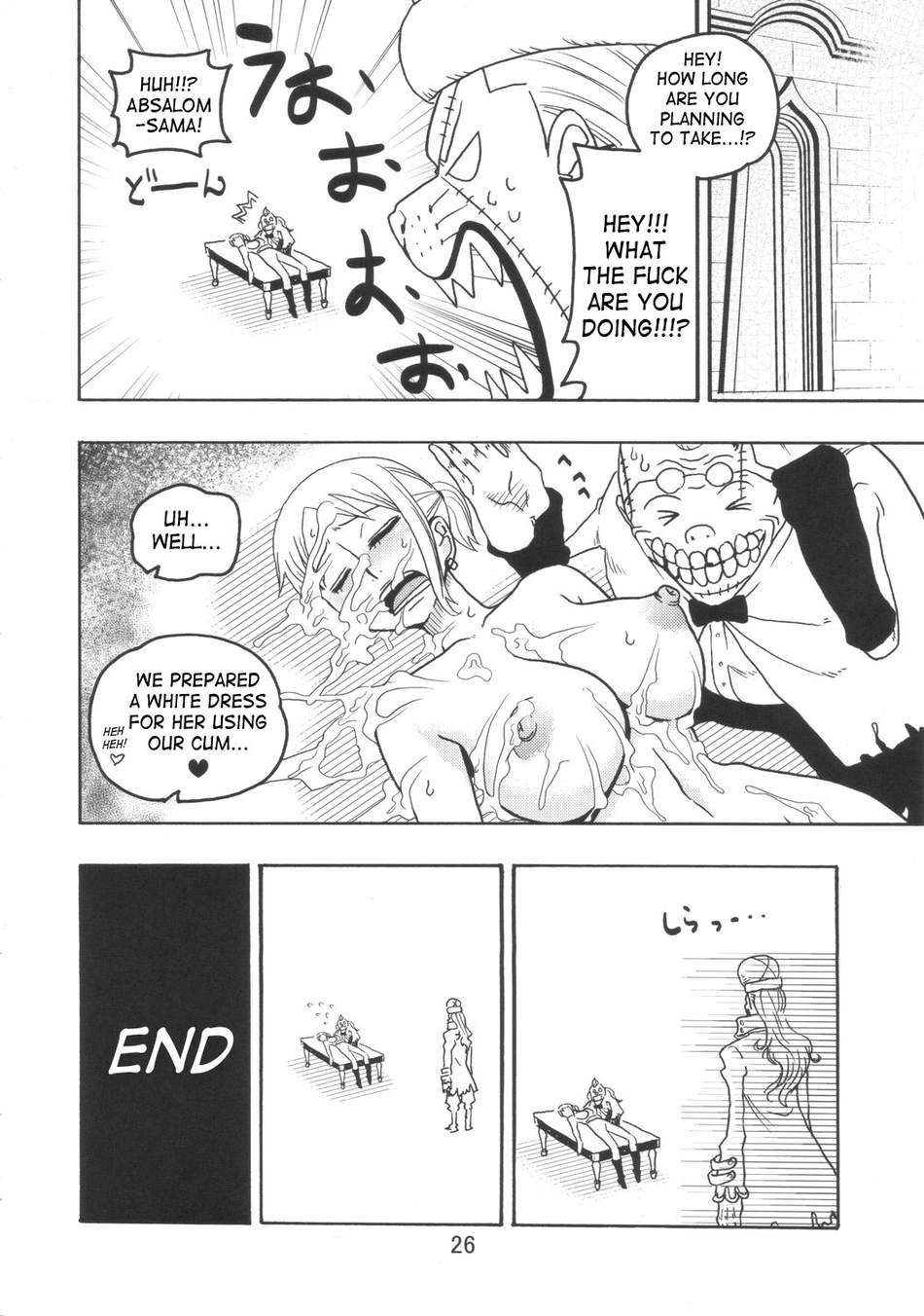 acid_head big_breasts bikini bouncing_breasts censor_bar censored_penis cleavage cum cum_covered cum_in_ass cum_in_mouth cum_in_pussy cum_inside double_penetration doujinshi english_text fellatio forced_oral glasses huge_breasts lactation licking_breast long_tongue monochrome motion_lines murata nami nami's_hidden_sailing_diary_3 nami_(one_piece) nami_no_ura_koukai_nisshi_3 nipples_visible_through_clothing older_male one_piece paizuri rape swimsuit tentacles translated uncensored vaginal zombie