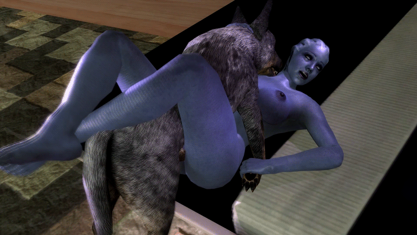 16:9_aspect_ratio 1boy 1girl 3d 3d_render alien animated animated_gif asari ass beastiality big_breasts blue_skin bouncing_breasts breasts colored_skin dog extreme_content female gif hetero interspecies leg_lock liara_t'soni lying male mass_effect missionary_position noname55 nude on_back sex source_filmmaker zoophilia