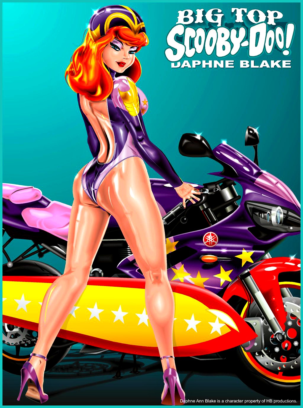 ass daphne_blake helmet high_heels legs looking_back non-nude red_hair scooby-doo tagme