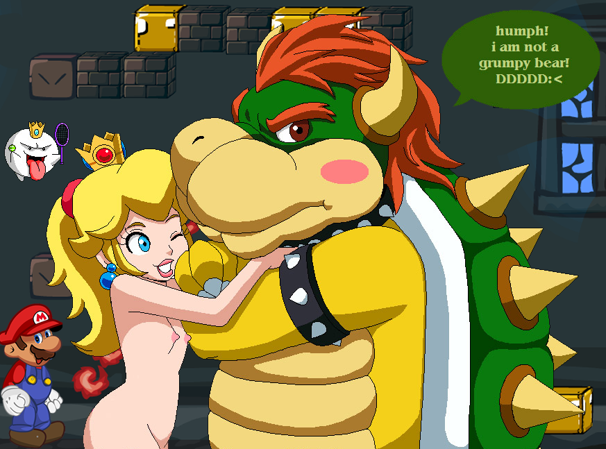 bowser castle fireball flat_chest imminent_sex king_boo love mario nintendo nude nude_female princess_peach question_block super_mario_bros.