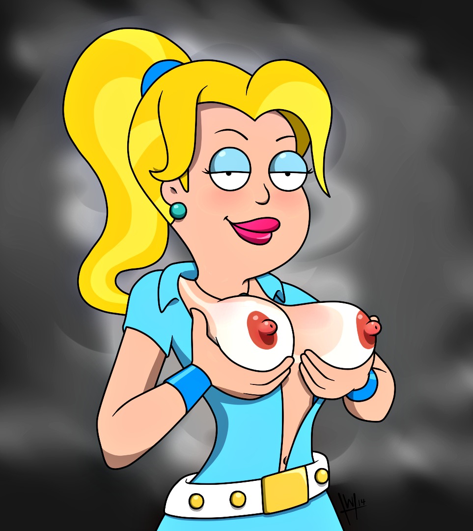 american_dad big_breasts breasts_out_of_clothes francine_smith sexpun_t'come white_breasts