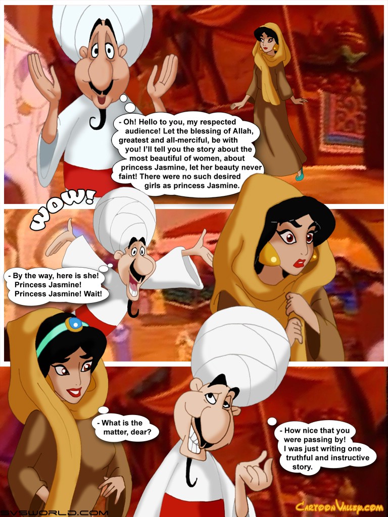 aladdin_(series) cartoonvalley.com comic disney helg_(artist) princess_jasmine princess_jasmine_and_deceitful_gossips watermark web_address web_address_without_path