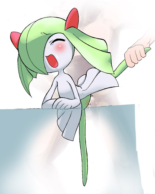 blush cry doguu interspecies kirlia monster open_mouth pokemon sex tears