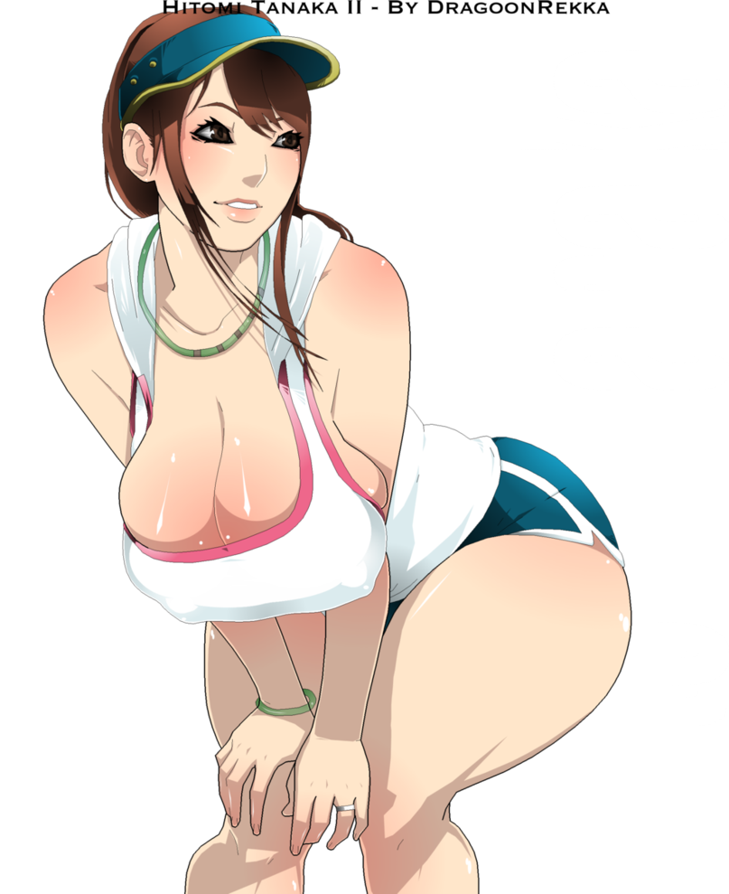 1girl asian ass blush breasts cleavage dragoonrekka hips hitomi_tanaka huge_breasts japan pornstar simple_background smile solo sport
