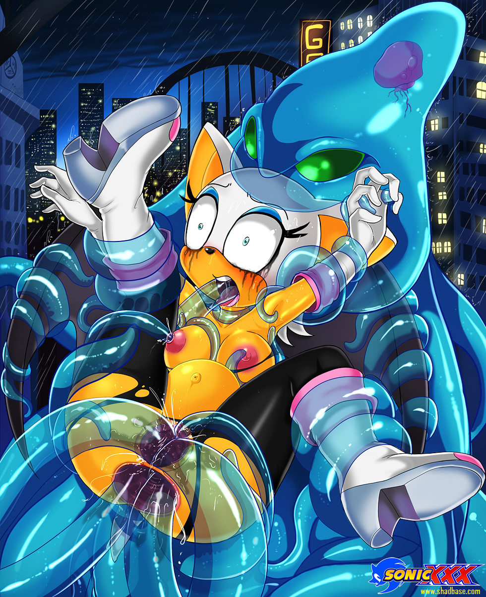 anal anal_penetration anus bat big_breasts blush breasts chaos female forced nipples penetration pussy rouge_the_bat sega shadman sonic sonic_(series) tentacle tentacles text torn_clothes vaginal