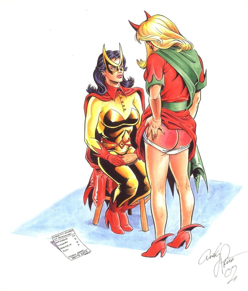 2002 andy_price batgirl batman_(series) batwoman betty_kane dc dc_comics kathy_kane spank spanked spanking