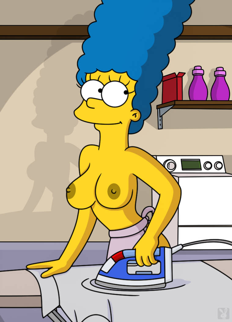breasts marge_simpson nipples smile the_simpsons topless wvs