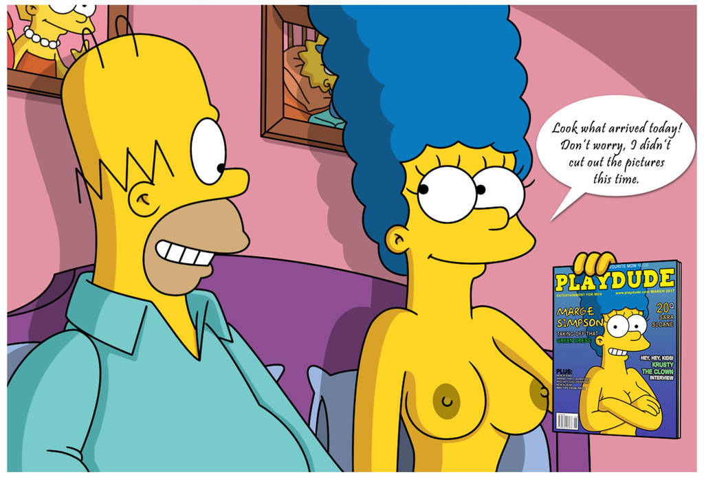 breasts homer_simpson marge_simpson nipples the_simpsons topless wvs