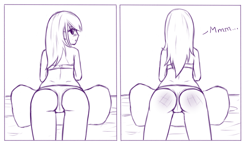 animeotk big_ass comic monochrome spank spanked spanking