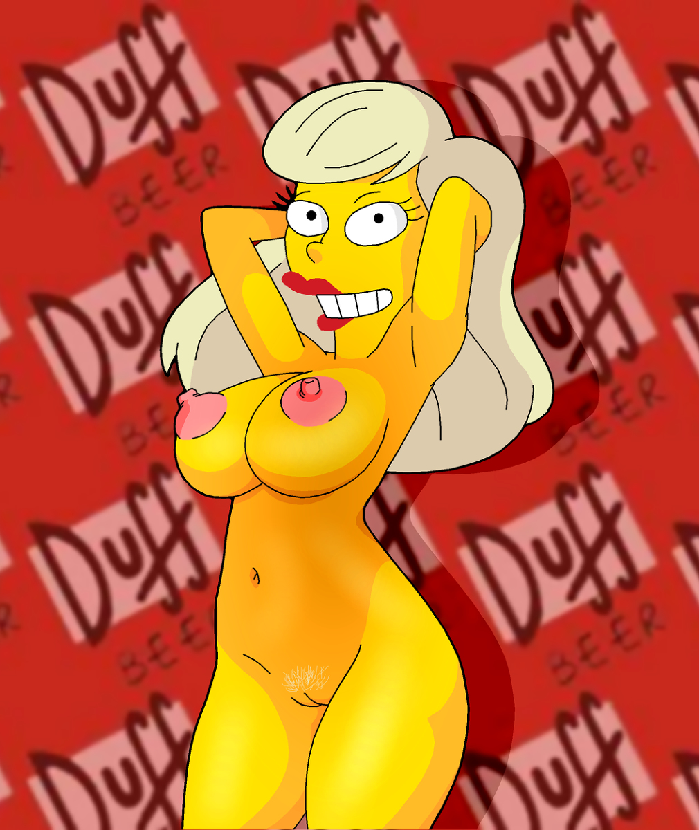 ass big_breasts erect_nipples evilweazel_(artist) large_areolae nude shaved_pussy the_simpsons thighs titania_(the_simpsons)