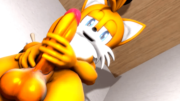 1boy 3d 3d_animation animated anthro artist_request big_penis fox furry genitals gif looking_at_viewer male miles_"tails"_prower penis sega solo solo_male sonic_the_hedgehog_(series) source_filmmaker stroking_penis tagme