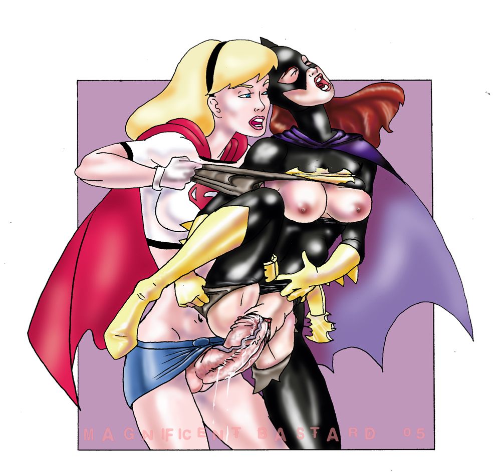 barbara_gordon batgirl dc dc_comics futa_on_female futanari futanari_on_female kara_zor-el magnificent_bastard supergirl superman_(series)