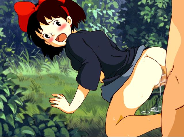 all_fours bottomless cum_drip cum_in_pussy doggy_position kiki kiki's_delivery_service kikis_delivery_service majo_no_takkyuubin outside tagme vaginal