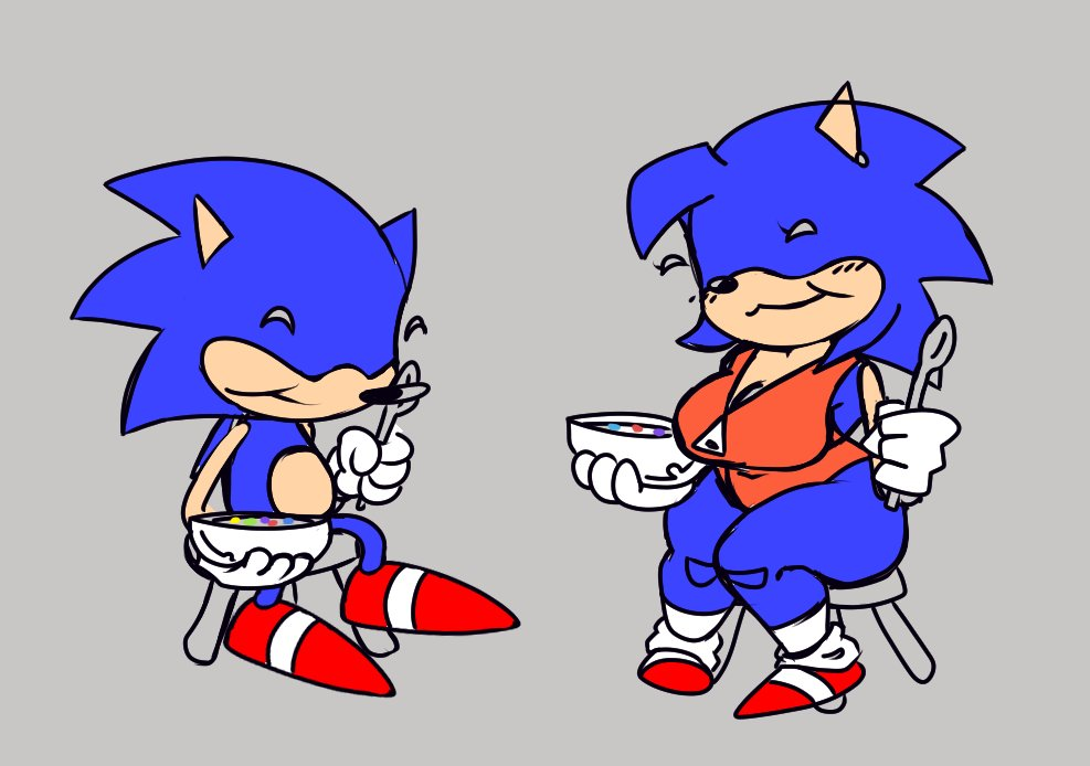 big_ass big_breasts big_thighs blue_fur cereal female_sunky friday_night_funkin genderswap milk orange_clothes red_shoes rule63 sitting_on_chair sonic.exe sonic_(series) sonic_the_hedgehog sunky.mpeg