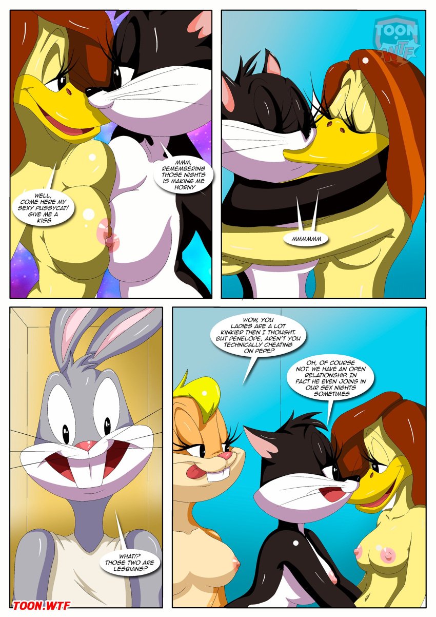 anthro bbmbbf bugs_bunny comic lola_bunny looney_tunes palcomix penelope_pussycat tina_russo warner_brothers what_goes_on_in_the_girls'_locker_room_(comic)