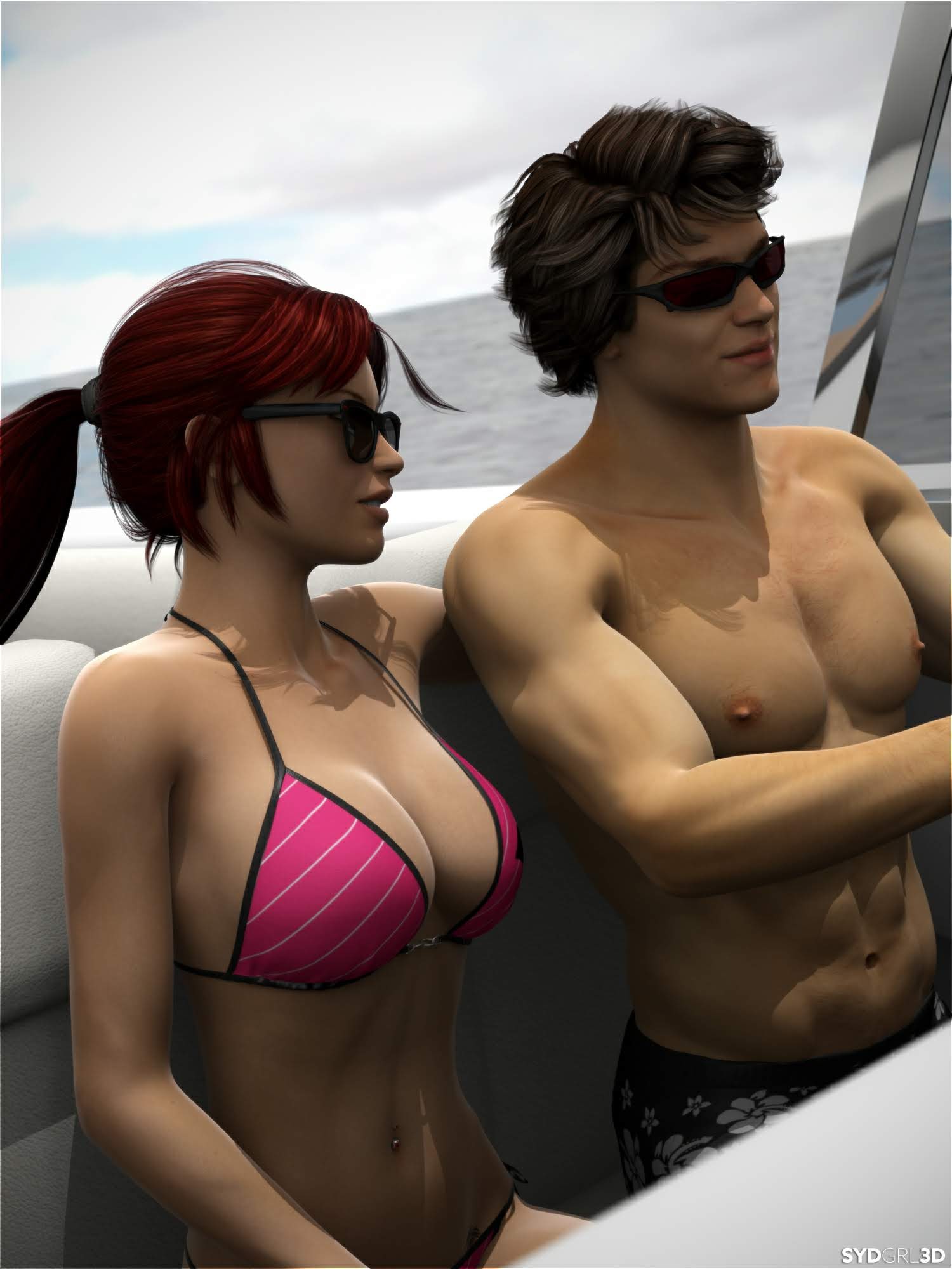bikini breasts duo sunglasses sydgrl3d