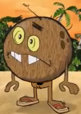 coconut coconut_fred_(character) coconut_fred_(series) fully_nude humiliated idk intersex nude pussy pussy_hair sandals standing worried worried_expression