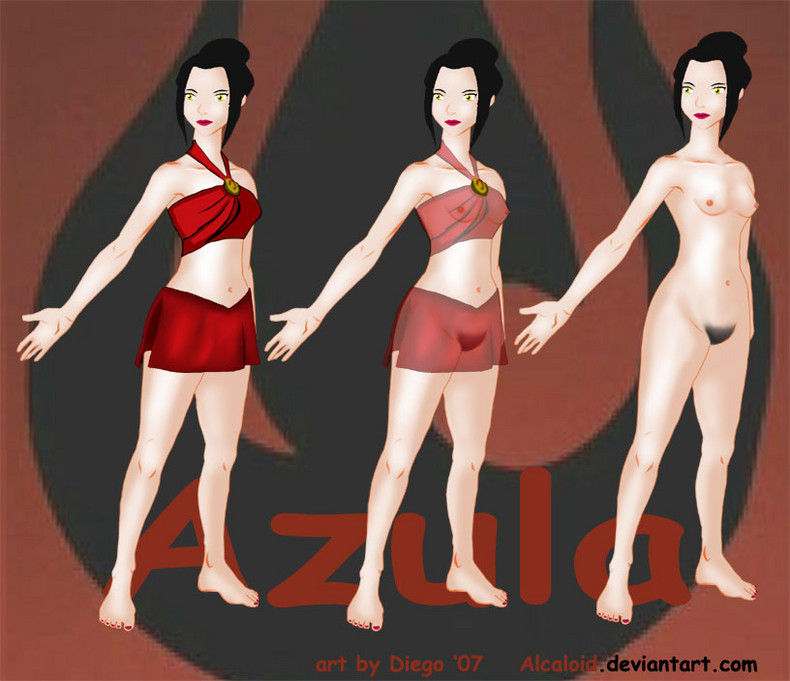avatar:_the_last_airbender azula bottomless_female diego_(artist) light-skinned_female nude_female pubic_hair topless_(female)