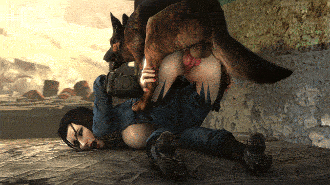 1_female 1_feral 1_human 1_male 1boy 1girl 3d animated animated_gif barrel bioshock bioshock_infinite black_hair breasts canine clothed crossover dog doggy_position dogmeat duo elizabeth erection exposed_breasts fallout fallout_4 female female_human female_human/male_feral from_behind fur gif hair hairless_pussy human human/feral interspecies knot looking_back male male/female male_canine male_dog male_feral noname55 nude outdoors penis pussy sex source_filmmaker testicles top-down_bottom-up torn_clothes two_tone_fur vaginal vaginal_penetration