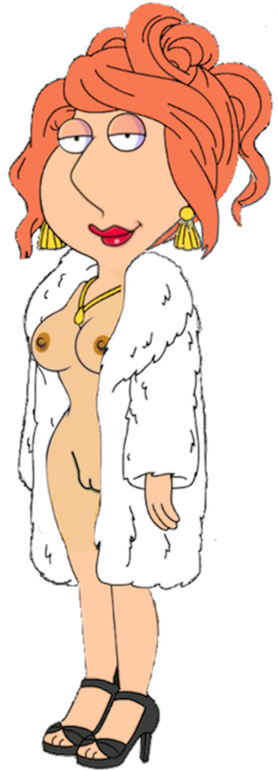 family_guy fur_coat high_heels lois_griffin nude pussy shaved_pussy