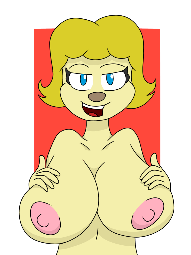 1girl big_breasts breasts female_dog female_focus female_only mama_parappa parappa_the_rapper smile um_jammer_lammy yellow_hair