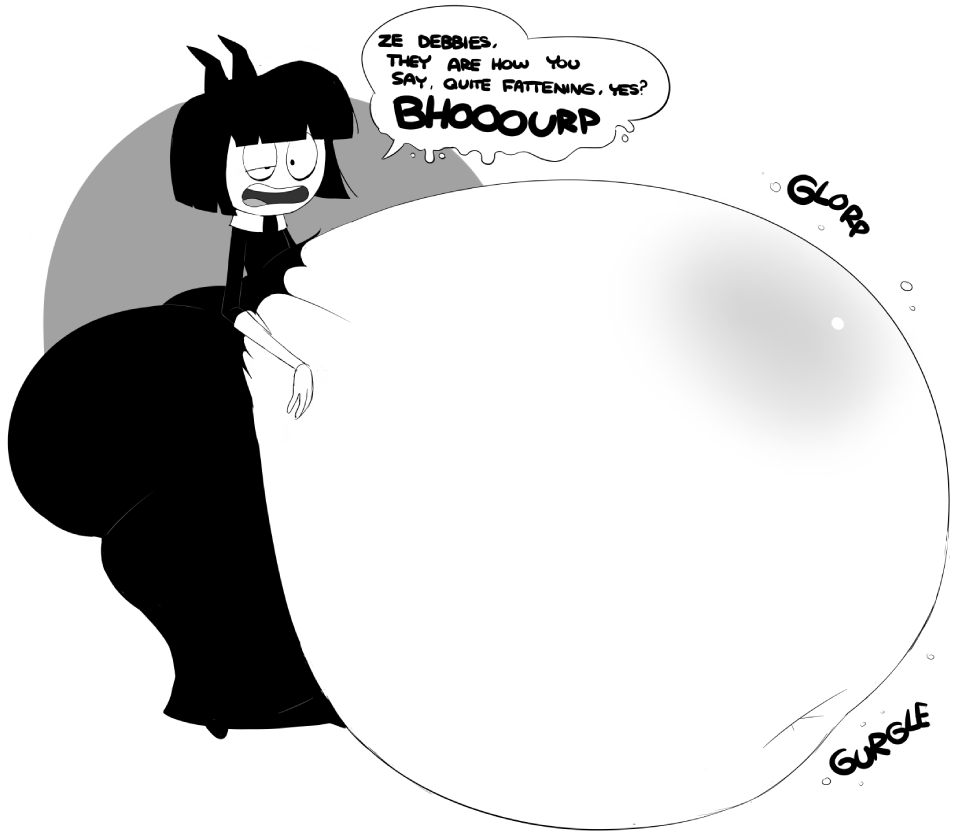 1girl adult_swim burping creepy_susie debbie_klimer digested digested_prey gassy goth goth_girl huge_ass huge_belly post_digestion small_breasts spaghettiz the_oblongs thick_thighs tight_clothing tight_dress vore vore_belly weight_gain