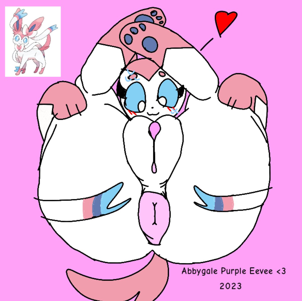1girl abbygale_purple_eevee_kit anthro anus ass ass_grab butt butt_grab female furry furry_female hi_res looking_at_viewer naked naked_female nude nude_female paws pink_body pokemon pokemon_(species) puffy_anus pussy showing_ass sylveon tagme uwu vagina white_body