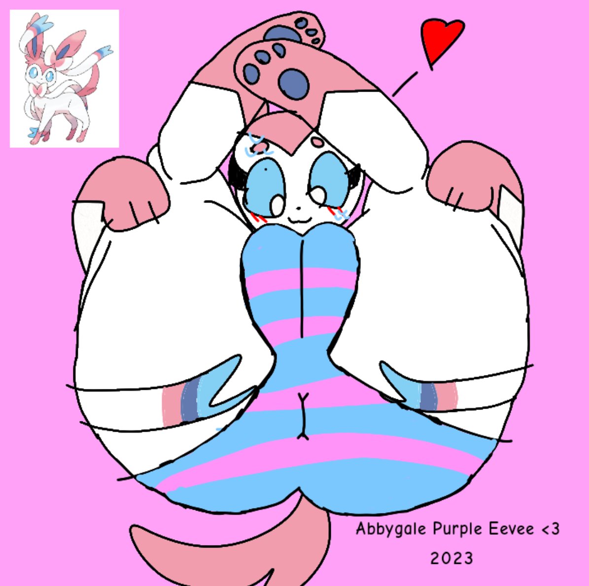 1girl abbygale_purple_eevee_kit anthro anus ass ass_grab butt butt_grab female furry furry_female hi_res looking_at_viewer panties paws pink_body pokemon pokemon_(species) puffy_anus pussy showing_ass sylveon tagme uwu vagina