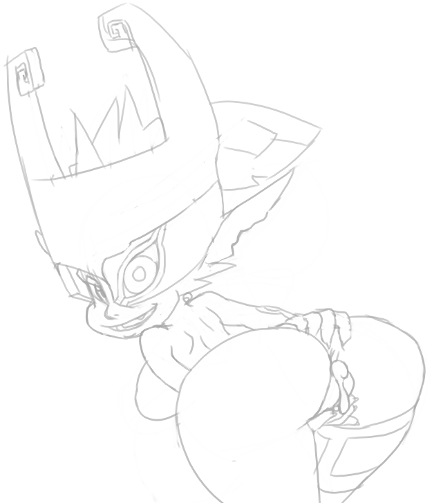 big_ass breasts female glowing_markings grey_body grey_skin headgear humanoid humanoid_pointy_ears imp imp_midna long_hair looking_back midna monochrome multicolored_body multicolored_skin nintendo nipples one_eye_covered orange_hair prehensile_hair red_eyes seikoseeley short_stack small_breasts the_legend_of_zelda the_legend_of_zelda:_twilight_princess thicc thick thick_ass thick_thighs twili_(species) twilight_princess two_tone_body two_tone_skin video_game_character video_game_franchise yellow_sclera