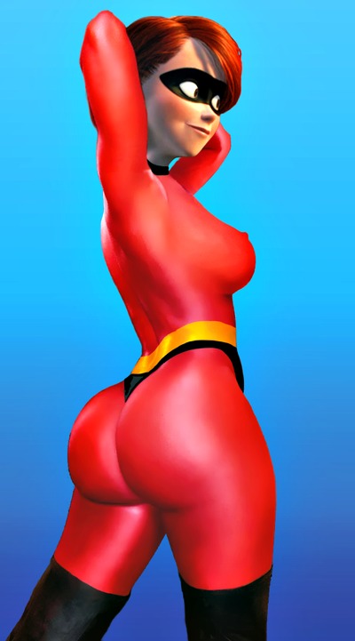 ass boots breasts helen_parr nipples the_incredibles