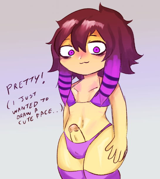1boy 1girl 2024 :3 big_eyes bikini blush blush_lines blushing_at_viewer brown_hair brunette clothed colored colored_sketch cute disturbingly_cute dyed-hair dyed_hair erected_penis erection eye_bags eyebags femboy grin grossthing_(artist) human humanoid infected_(regretevator) looking_at_viewer male male_focus male_only medium_hair messy_linework navel penis penis_focus penis_out penis_out_of_underwear pink_bikini pink_eyes pink_stockings regretevator roblox roblox_game robloxian scene_hair scenecore simple_background skinny skinny_male smiling_at_viewer solo_focus solo_male standing stockings stockings text thick_thighs white_background yellow_body yellow_penis yellow_skin