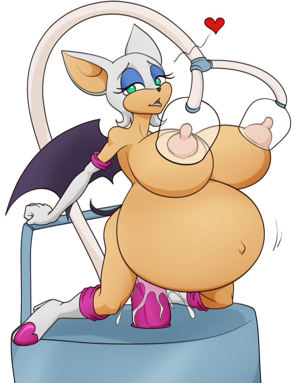 1girl anthro areola bat big_breasts breasts cum dildo erect_nipples female_ejaculation furry heart milf milking_machine navel nipples nude pregnant pussy_juice ready_to_pop riddleaellinea rouge_the_bat sega sex_toy sonic_the_hedgehog_(series)
