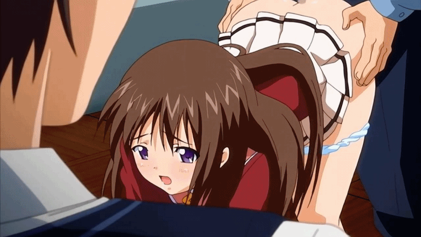 1girl 2boys age_difference animated animated_gif ass ass_grab bent_over blush brown_hair censored doggy_position father*daughter father_&amp;_daughter father_and_daughter female gif hair hand_on_ass incest indoors long_hair marina_akizuki multiple_boys oni_chichi open_mouth panties panties_around_leg panty_pull poro purple_eyes school_uniform sex skirt top-down_bottom-up underwear vaginal watching
